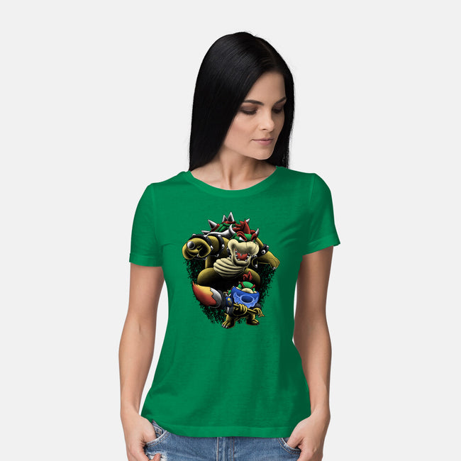 Koopa Royal Duo-Womens-Basic-Tee-Astrobot Invention