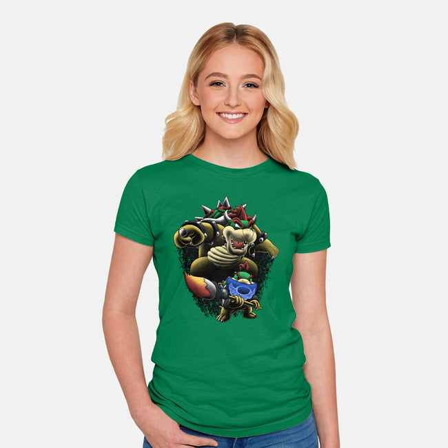 Koopa Royal Duo-Womens-Fitted-Tee-Astrobot Invention