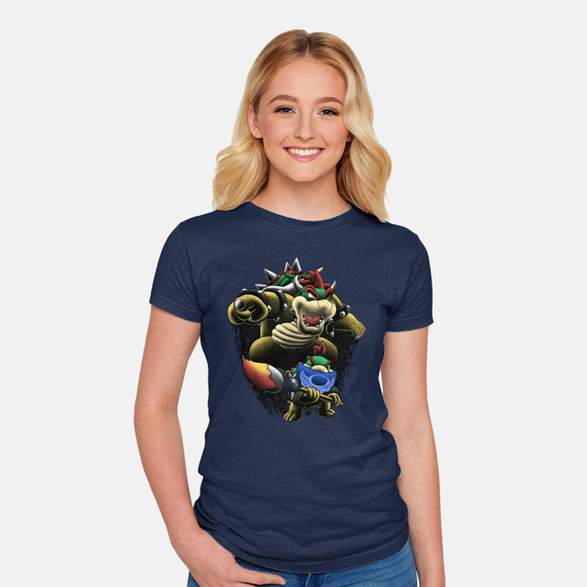Koopa Royal Duo-Womens-Fitted-Tee-Astrobot Invention