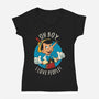 Oh Boy I Love People-Womens-V-Neck-Tee-grevalra