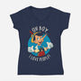 Oh Boy I Love People-Womens-V-Neck-Tee-grevalra