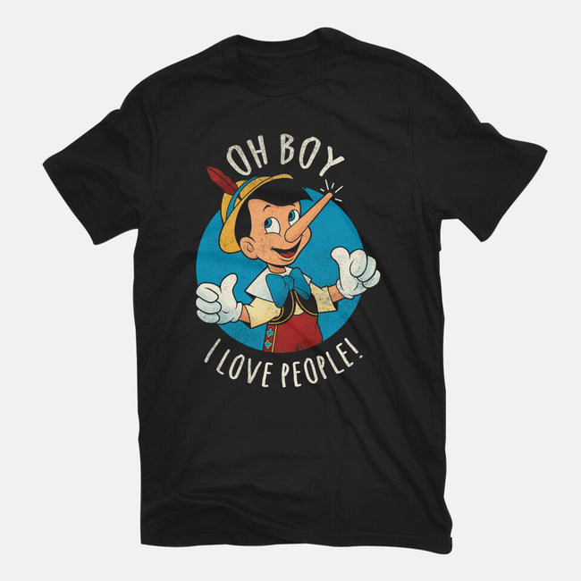 Oh Boy I Love People-Mens-Basic-Tee-grevalra