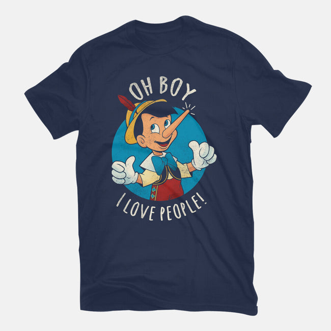Oh Boy I Love People-Mens-Basic-Tee-grevalra