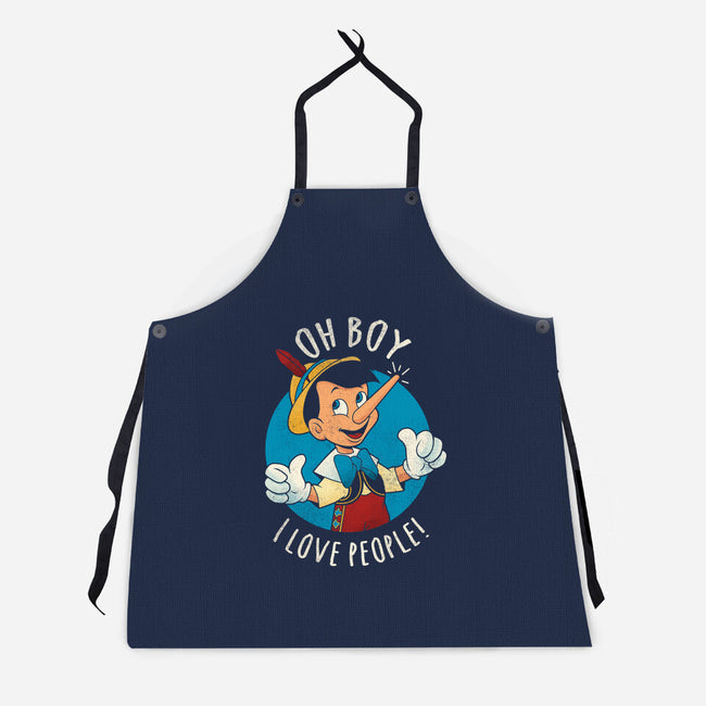 Oh Boy I Love People-Unisex-Kitchen-Apron-grevalra
