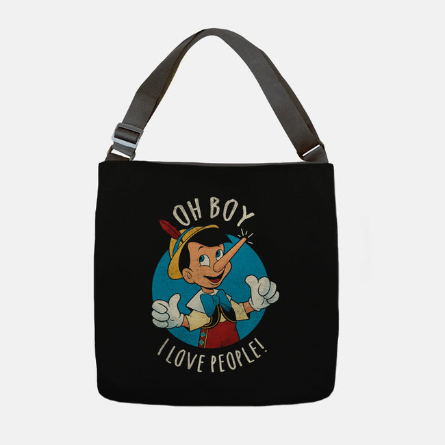 Oh Boy I Love People-None-Adjustable Tote-Bag-grevalra