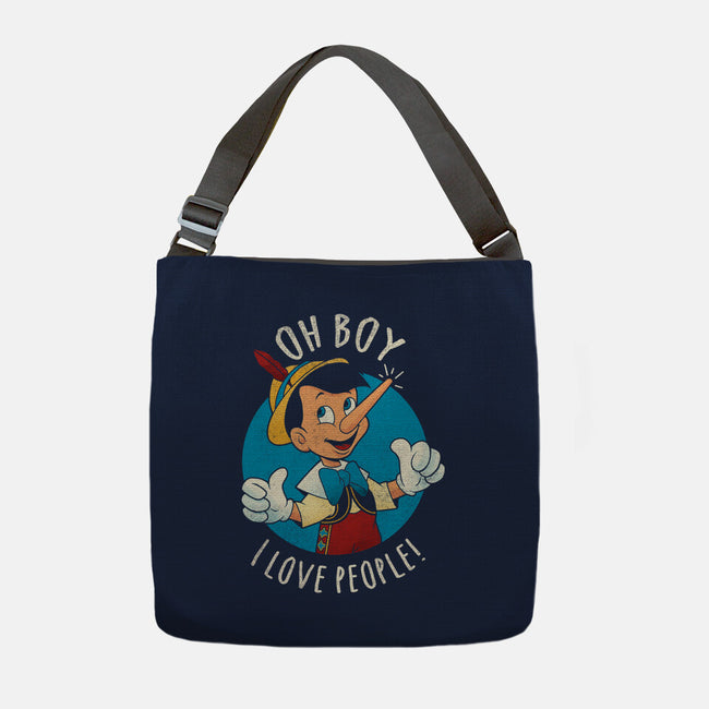 Oh Boy I Love People-None-Adjustable Tote-Bag-grevalra