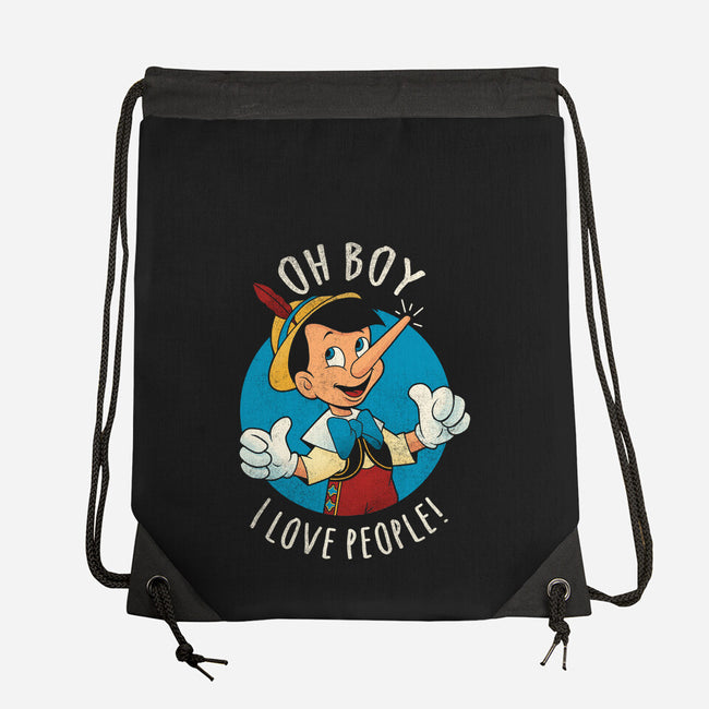 Oh Boy I Love People-None-Drawstring-Bag-grevalra