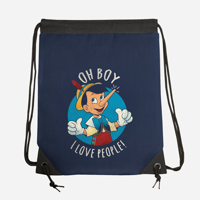 Oh Boy I Love People-None-Drawstring-Bag-grevalra