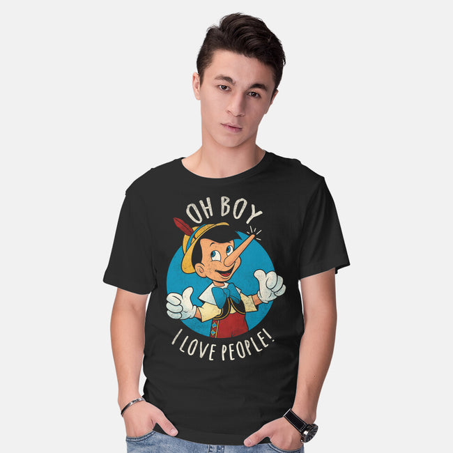 Oh Boy I Love People-Mens-Basic-Tee-grevalra