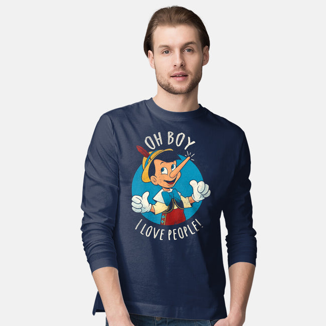 Oh Boy I Love People-Mens-Long Sleeved-Tee-grevalra