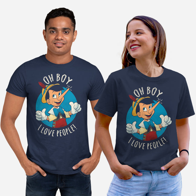 Oh Boy I Love People-Unisex-Basic-Tee-grevalra