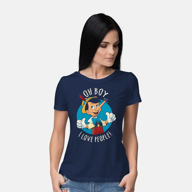 Oh Boy I Love People-Womens-Basic-Tee-grevalra