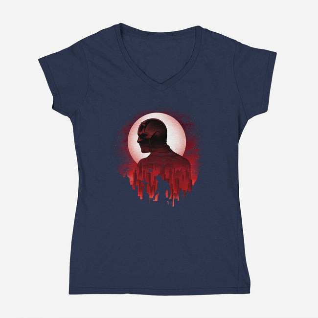Born Again-Womens-V-Neck-Tee-dandingeroz