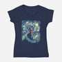 Starry Magic-Womens-V-Neck-Tee-zascanauta
