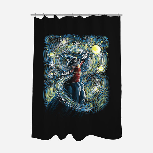Starry Magic-None-Polyester-Shower Curtain-zascanauta