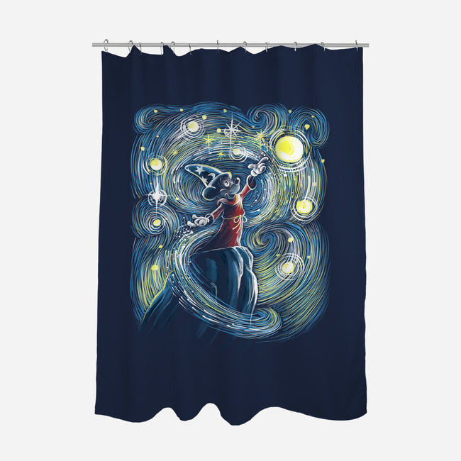 Starry Magic-None-Polyester-Shower Curtain-zascanauta