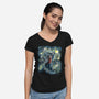 Starry Magic-Womens-V-Neck-Tee-zascanauta