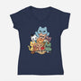 Nakama Kittens-Womens-V-Neck-Tee-Vallina84
