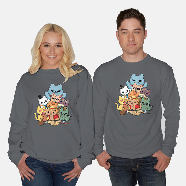 Nakama Kittens-Unisex-Crew Neck-Sweatshirt-Vallina84