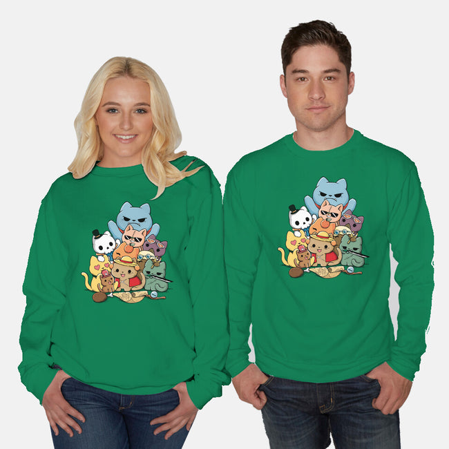 Nakama Kittens-Unisex-Crew Neck-Sweatshirt-Vallina84