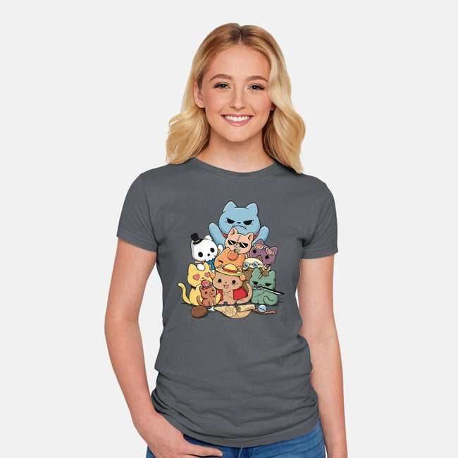 Nakama Kittens-Womens-Fitted-Tee-Vallina84