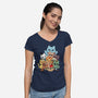 Nakama Kittens-Womens-V-Neck-Tee-Vallina84