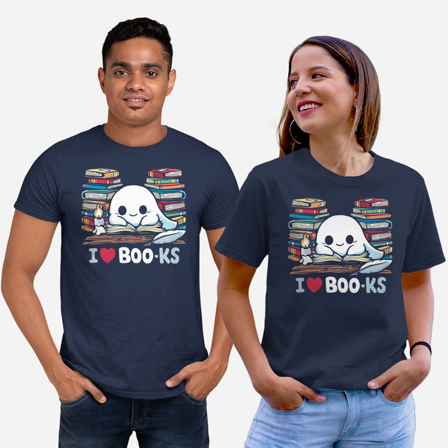 I Love Books-Unisex-Basic-Tee-Vallina84