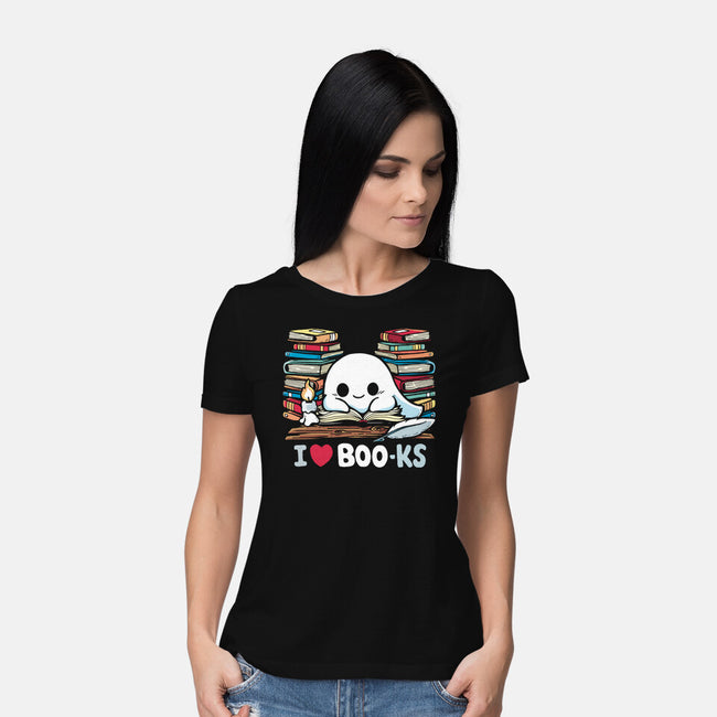 I Love Books-Womens-Basic-Tee-Vallina84