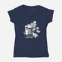 CopyCat-Womens-V-Neck-Tee-Vallina84