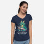 Be Social-Womens-V-Neck-Tee-Vallina84