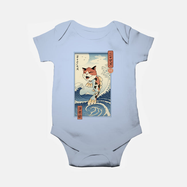 Cat Fish Ukiyo-e-Baby-Basic-Onesie-vp021