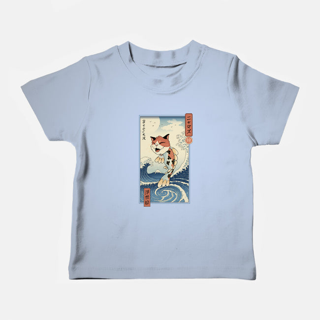 Cat Fish Ukiyo-e-Baby-Basic-Tee-vp021