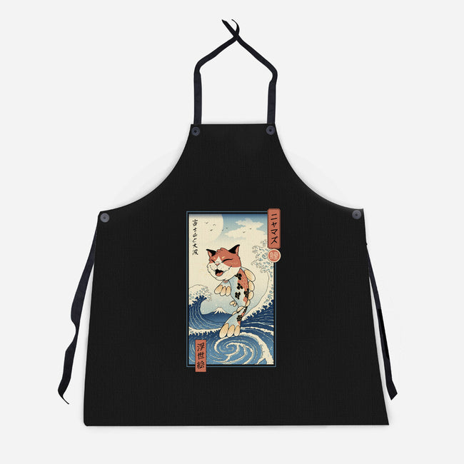 Cat Fish Ukiyo-e-Unisex-Kitchen-Apron-vp021