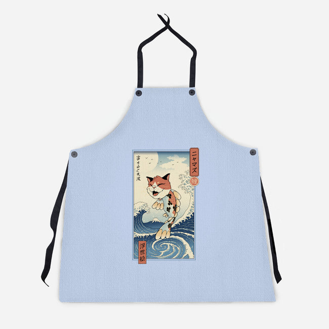 Cat Fish Ukiyo-e-Unisex-Kitchen-Apron-vp021