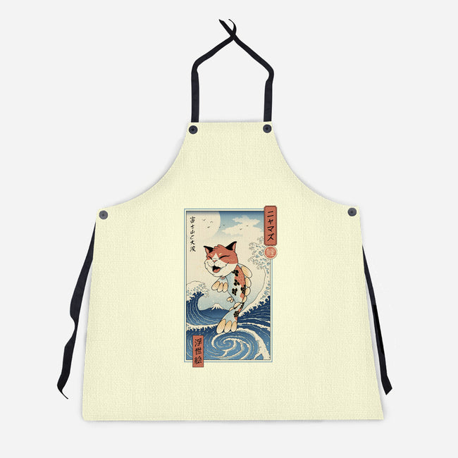 Cat Fish Ukiyo-e-Unisex-Kitchen-Apron-vp021