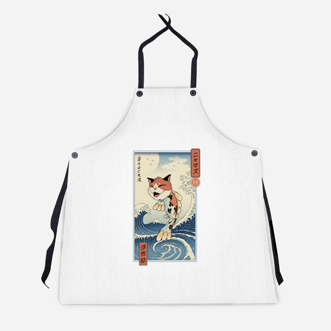 Cat Fish Ukiyo-e-Unisex-Kitchen-Apron-vp021