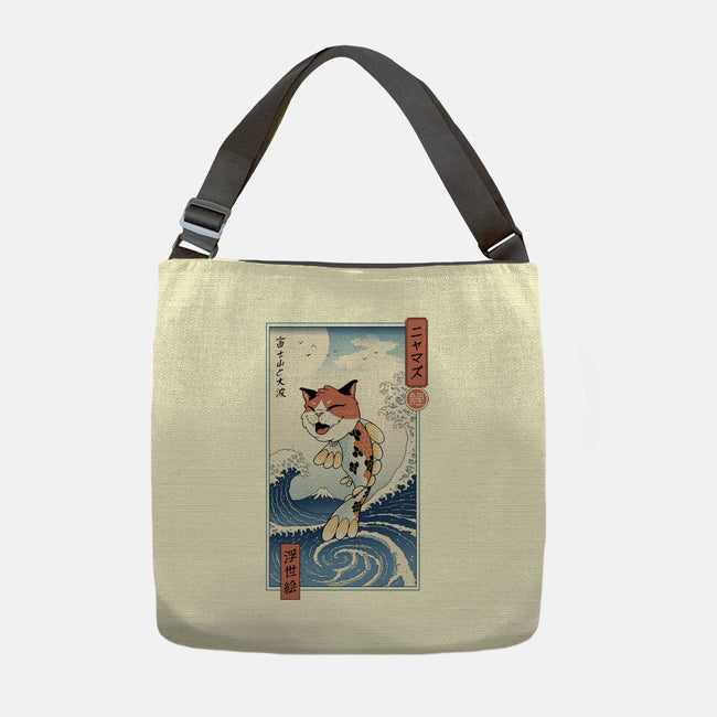 Cat Fish Ukiyo-e-None-Adjustable Tote-Bag-vp021