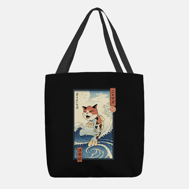 Cat Fish Ukiyo-e-None-Basic Tote-Bag-vp021
