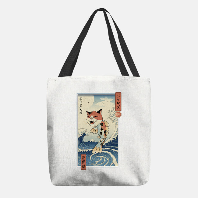 Cat Fish Ukiyo-e-None-Basic Tote-Bag-vp021