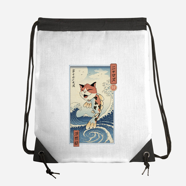 Cat Fish Ukiyo-e-None-Drawstring-Bag-vp021