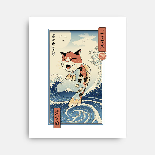 Cat Fish Ukiyo-e-None-Stretched-Canvas-vp021