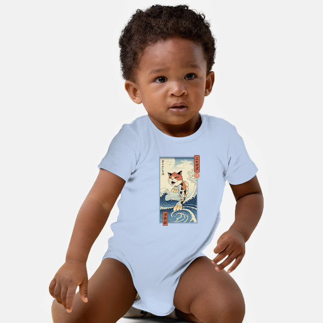 Cat Fish Ukiyo-e-Baby-Basic-Onesie-vp021