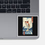 Cat Fish Ukiyo-e-None-Glossy-Sticker-vp021