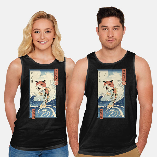 Cat Fish Ukiyo-e-Unisex-Basic-Tank-vp021