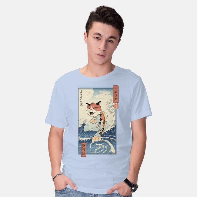 Cat Fish Ukiyo-e-Mens-Basic-Tee-vp021