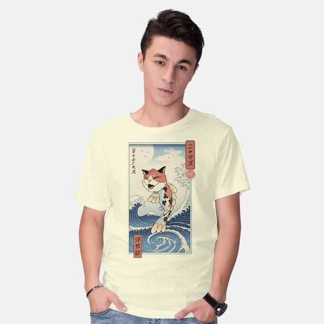 Cat Fish Ukiyo-e-Mens-Basic-Tee-vp021