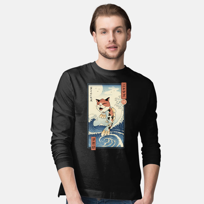 Cat Fish Ukiyo-e-Mens-Long Sleeved-Tee-vp021