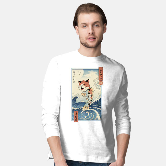 Cat Fish Ukiyo-e-Mens-Long Sleeved-Tee-vp021