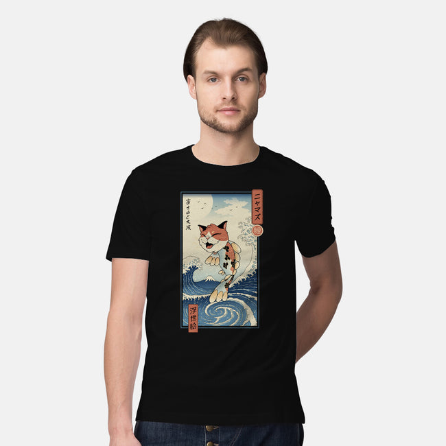 Cat Fish Ukiyo-e-Mens-Premium-Tee-vp021