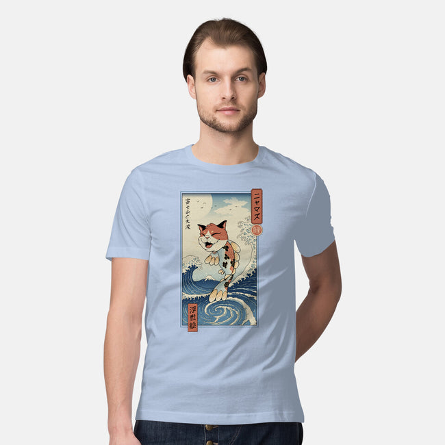 Cat Fish Ukiyo-e-Mens-Premium-Tee-vp021